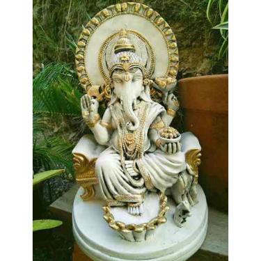 Imagem de Estátua Ganesha Yoga Buda Meditação Decoração + Incenso
