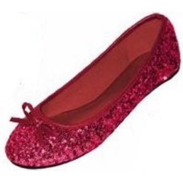 Imagem de Sapatilha feminina Shoes8teen com lantejoulas, Ruby Sequins 2001, 9-10