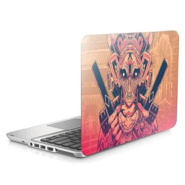 Imagem de Skin Adesivo Protetor Para Notebook 17" Samurai Caveira D22 - Skin Zab