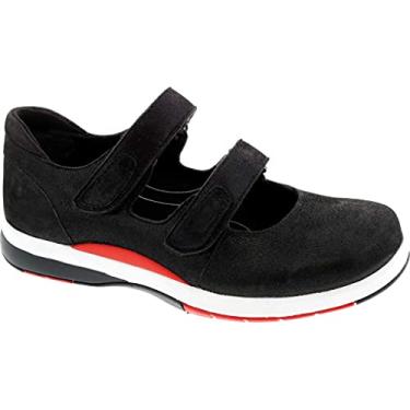 Imagem de Drew Sapatos de caminhada femininos 14798 de couro, Preto/Microdot, 7 Narrow