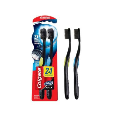 Imagem de Escova Dental Colgate 360º Black Leve 2 e Pague 1 Unidade