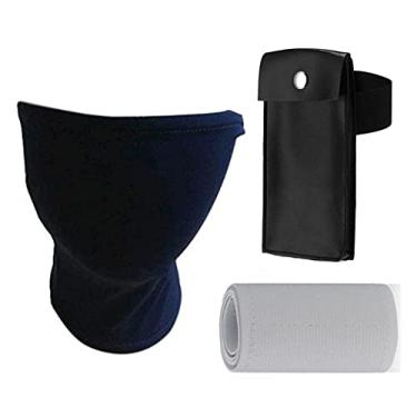 Imagem de Véu de máscara azul Ninja Kakashi e bolsa Ninja Kunai acessórios pretos para cosplay