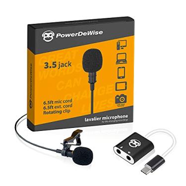Imagem de Powerdewise Microfone USB tipo C, lapela omnidirecional com placa de som projetada para PC, microfone, MacBook, iPad, gravação, YouTube, conferência, e como microfone de transmissão