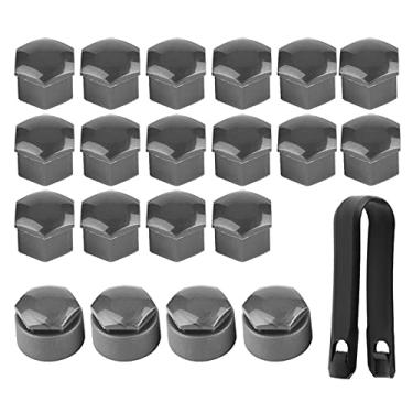 Imagem de 20pcs 17mm Tampas de porca de roda de pl¨¢stico para carro,capas de porca de roda, tampas universais de porca de roda de carro(grigio), Removedor de nozes Removedor de tampa de porca removedor de