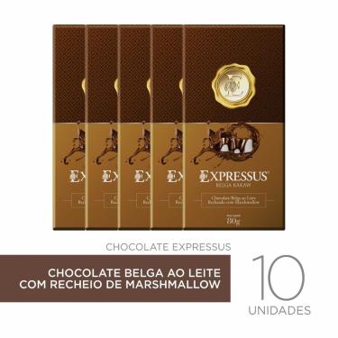 Imagem de Kit c/10 Barras de Chocolate Expressus Kakaw Belga ao Leite com Recheio de Marshmallow