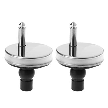 Imagem de 2 peças fixações de dobradiça de assento de vaso sanitário porcas de fixação superiores parafusos dobradiças de liberação rápida acessórios de volta à parede para substituição de dobradiças de assento de vaso sanitário
