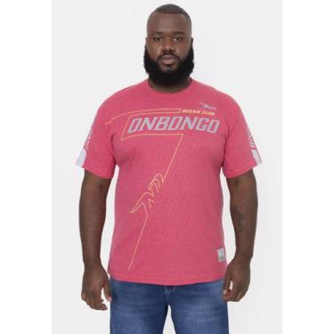 Imagem de Camiseta Onbongo Plus Size Key Vermelha Mescla