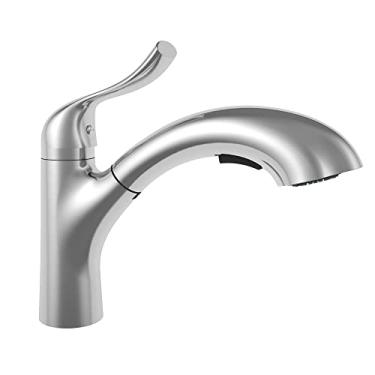 Imagem de Torneira monocomando misturador de cozinha 2 jatos com bica móvel e retrátil escovado, Arell, ARE-MC10-AE