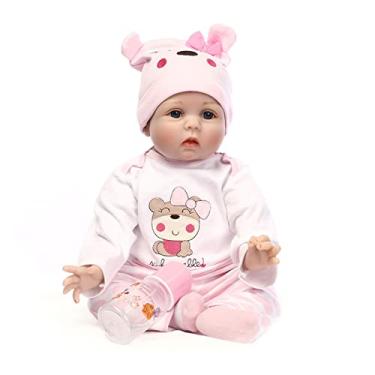 Imagem de Bonecas de bebê reborn 16 polegadas, bonecas de bebê feitas à mão realistas de qualidade para meninas, vinil macio, silicone, presentes/brinquedos para crianças