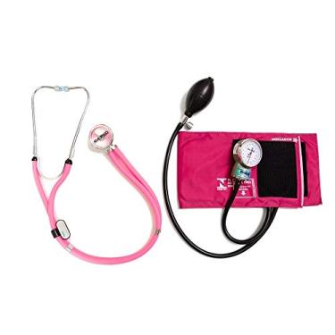 Imagem de Aparelho de pressão rosa com esteto rappaport rosa P.A. MED