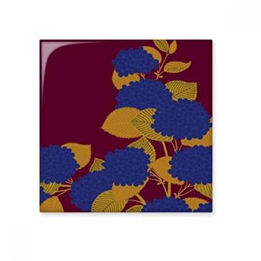 Imagem de Pintura de cultura japonesa flor ouro azul cerâmica azulejo brilhante decalque pedra adornada tijolo vitrificado