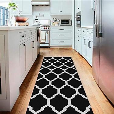 Imagem de Style Brazil Tapete Passadeira de Cozinha Antiderrapante - 40x120 cm Preto