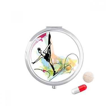 Imagem de Bolsa de pílula feminina de patinação de figuras esportivas de inverno com compartimento para remédios