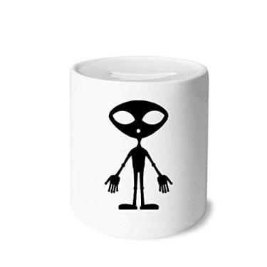 Imagem de DIYthinker Caixa de dinheiro alienígena do universo e alienígena porta-moedas de cerâmica presente de cofrinho