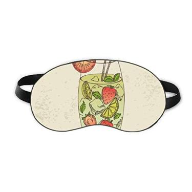 Imagem de Capa para sombra noturna macia com estampa de suco de fruta de morango