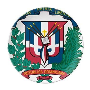 Imagem de Emblema Nacional da República Dominicana, Prato Decorativo de Porcelana, Prato de Jantar