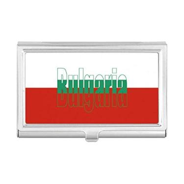 Imagem de Porta-cartões de visita com nome da bandeira da Bulgária