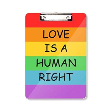 Imagem de Gay LGBT Bandeira do arco-íris LGBT Prancheta pasta de escrita placa de apoio A4