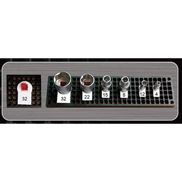 Imagem de Tomada tamanho do marcador/Etiquetas (SAE/métrica) - Acessório para ORGANIZADOR GENIE Pegboards para Label Sockets para Size