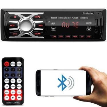 Imagem de Aparelho Rádio Mp3 Carro Fm Usb Player Bluetooth Automotivo - Firstopt
