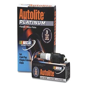 Imagem de Autolite AP5503 Vela de ignição núcleo de cobre, isolador de extremidade superior mais longo, platina (pacote com 4)