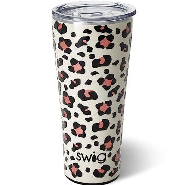 Imagem de Copo de caf Swig Life com isolamento triplo de a o inoxid vel com tampa, lav vel na lava-lou as, parede dupla e copo de caf selado a v cuo para viagem, Casual, Luxy Leopard, 32oz