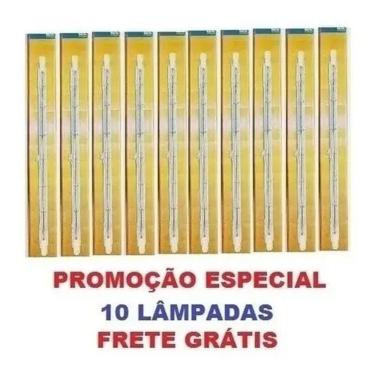Imagem de Lâmpada Palito Halógeno P/Cine Foto Ultraluz 127V/1000W 10Un
