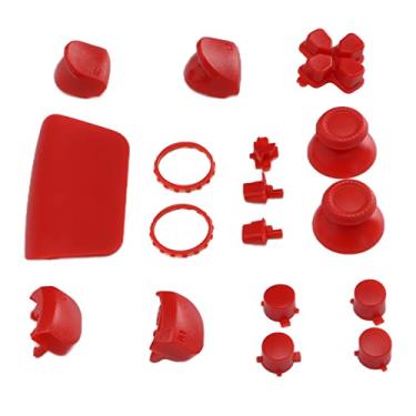 Imagem de Replacement Buttons L2 R2 Full Buttons Set Replacement Repair Kit for Controller (Red)