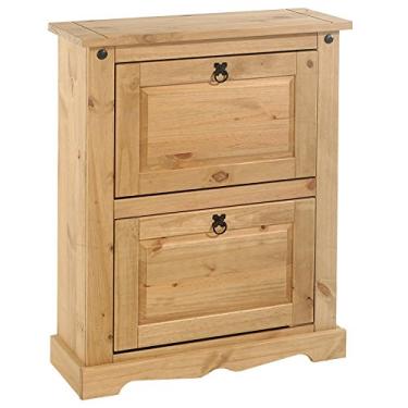 Imagem de IDIMEX Sapateira Madeira 2 Portas Basculantes 10 Pares Rústico