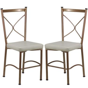 Imagem de Kit 2 Cadeiras Buffet em Alumínio para Cozinha, Restaurante - Trama