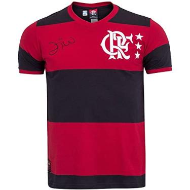 Imagem de Braziline LIB 81 Zico, Camiseta Masculino, Preto+Vermelho, GG