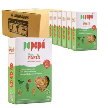 Imagem de Kit c/ 6 Mini Fusilli Tricolori com Vegetais Papapa 200g