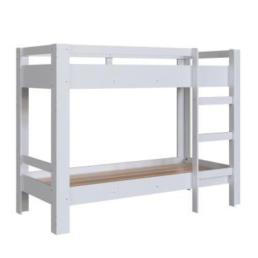 Imagem de Beliche Infantil com Grade de Proteção e Escada Slim Branco