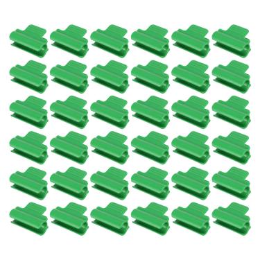 Imagem de PATIKIL Grampos de estufa, pacote com 50 clipes de cobertura de fileira de filme de jardim para tubo de 16 mm aro de jardinagem cobertura de planta suporte de rede pano de sombra de túnel, verde