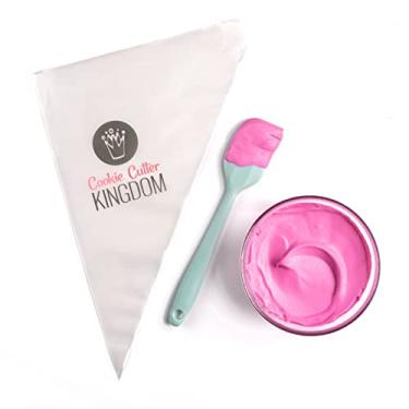 Imagem de Cookie Cutter Kingdom Sacos de confeitar sem tipless sacos descartáveis para confeitar gelo, decoração de bolos, doces e mais - 45,72 cm - pacote com 100