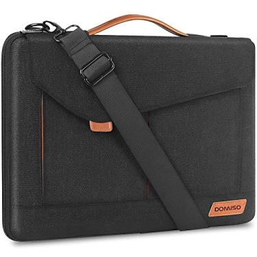 Imagem de DOMISO Bolsa para laptop de 14 polegadas, bolsa de ombro resistente à água para computador Lenovo Chromebook S330/Flex 4/Thinkpad L480 E480 T480s/HP ProBook 640 G4/Dell Inspiron 5480 5481 -Preta