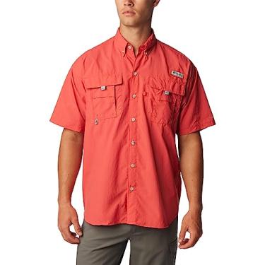 Imagem de Columbia Camisa masculina PFG Bahama™ II manga curta, vermelho pôr do sol, médio