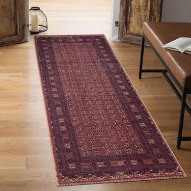 Imagem de Keen Home Design Tapete 5 x 30 cm – Passadeira lavável na máquina com suporte antiderrapante, ideal para corredor, entrada, cozinha, lavanderia – vintage, fácil de limpar, durável, tapete de pelo