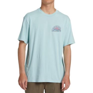 Imagem de Billabong Camiseta A/div Sun Up - Camiseta gola redonda de algodão orgânico, Neblina marinha, GG