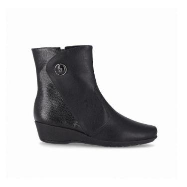 Imagem de Bota Piccadilly Conforto Anabela Cano Curto Preto