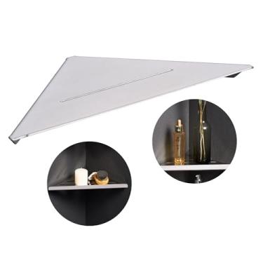 Imagem de Cantoneira Porta Shampoo Triangular Inox TLPRO - Organização e Estilo para seu Banheiro (Liso)