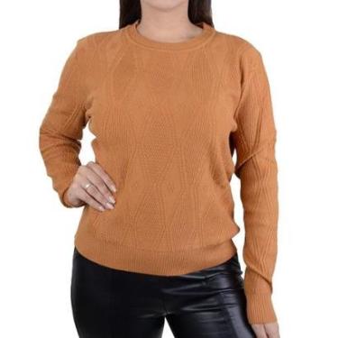 Imagem de Blusa Feminina Facinelli Tricot  Marrom Camel - 651057-Feminino