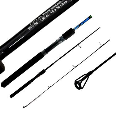 Imagem de Vara Pesca MIG Tucunaré 10-30lb Inteiriça MIP09 1,50m Fibra de Vidro Molinete