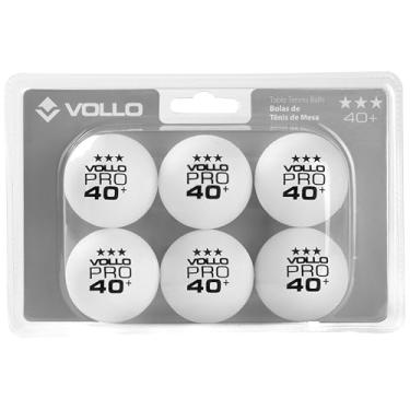 Imagem de Vollo Kit 6 Bolas de Tênis de Mesa Branca 3 Estrelas
