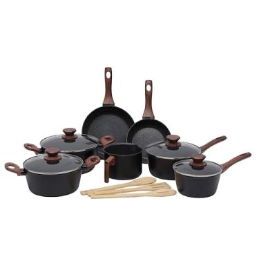 Imagem de Mimo Style, Conjunto de Panelas com 10 Peças Indução Style Cook Black Bambu