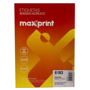 Imagem de Etiqueta 6183 ink/las 50,8x101,6mm 100fls maxprint