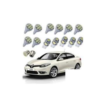 Imagem de Kit Lâmpadas Led Renault Fluence Pingo Teto Placa Ré - Blue Lion