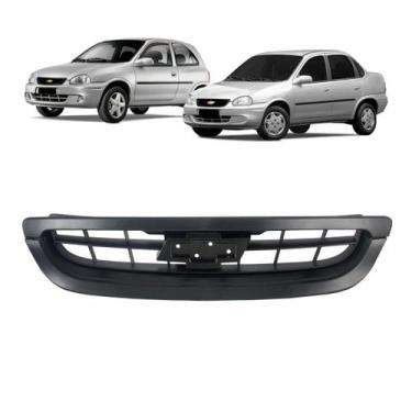 Imagem de Grade Dianteira Corsa Sedan 08/10 C/moldura Sup. E Inf. Preto - MONTKA