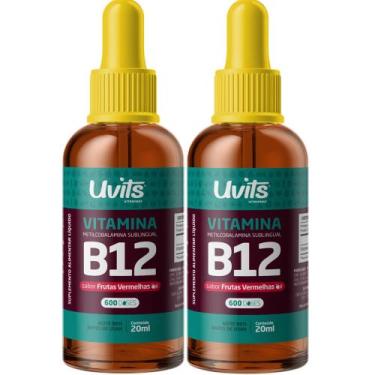 Imagem de Kit 2 Vitamina B12 30ml Metilcobalamina Alta Absorção - Uvits