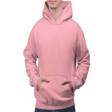 Imagem de Blusa Moletom Felpado Canguru Masculino Com capuz - Wju Jeans, Rosa, M
